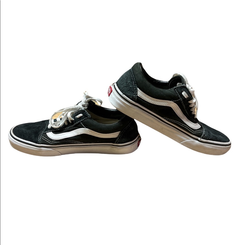 Vans Old Skool Black and White Lace Up Suede Canvas Unisex Sz 6.5/8.0